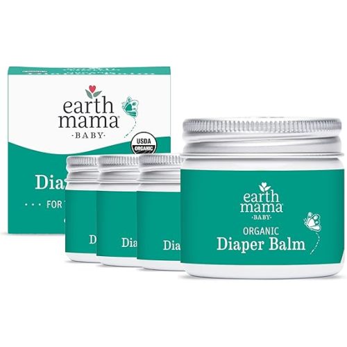 Earth Mama Organic Diaper Balm 2-Ounce | Diaper Cream for Baby | EWG Verified, Petroleum & Artificial Fragrance-Free with Calendula for Sensitive Skin (2-Pack)