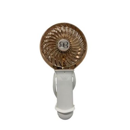 3 Speed Rechargeable Buggy Fan - White/Rose Gold