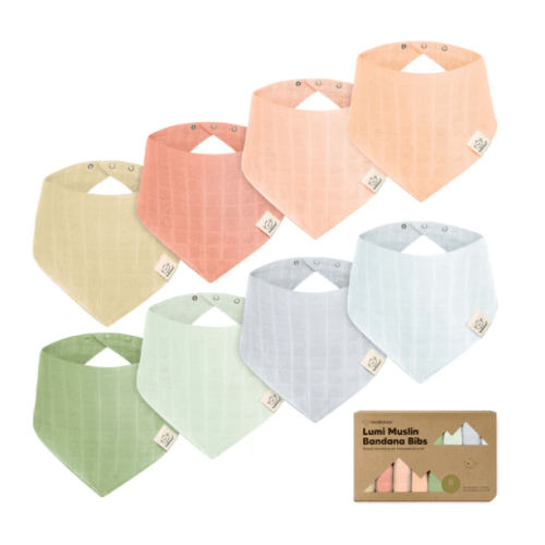 8-Pack Lumi Muslin Bandana Bibs