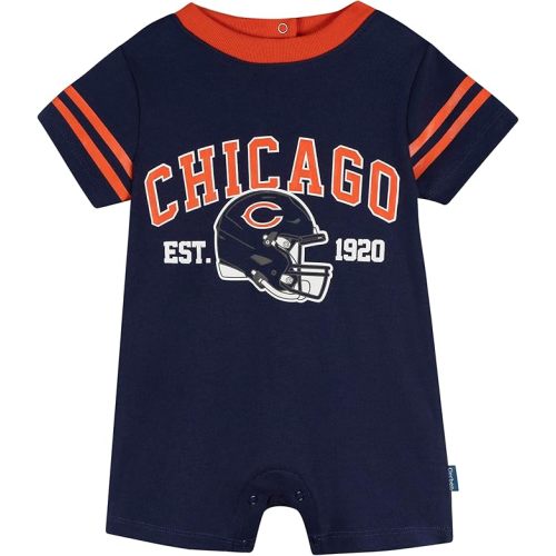 Gerber NFL unisex-baby Nfl Team Short Sleeve Romper