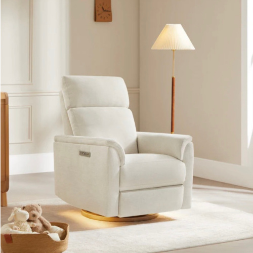 Spruce & Spring Maire Power Swivel Nursery Recliner Chair with Nightlight