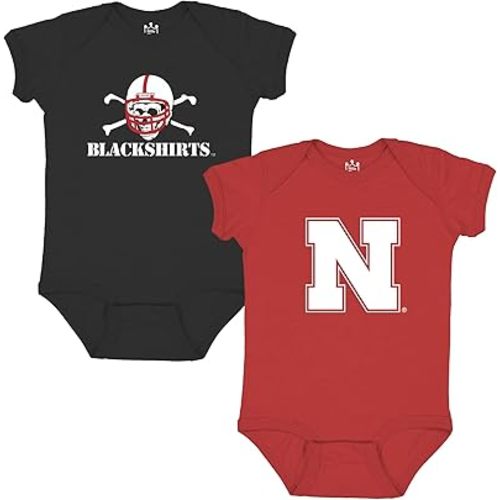 Little King NCAA Bodysuit 2 Pack Short Sleeve-100% Cotton-Infant Sizes 0-3M 6M 12M 18M