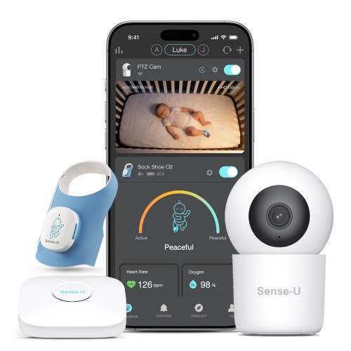 Sense-U Sock Shoe Bundle: Heart Rate,Movement, Video, Audio