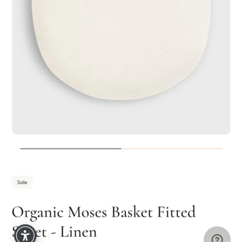 Linen Fitted Moses Basket Sheet | Organic Cotton Moses Basket Sheets ‐ The Little Green Sheep