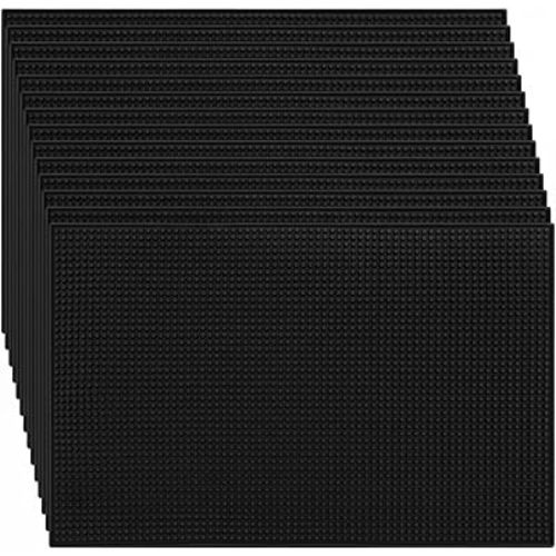 Tioncy 2 Pcs Bar Mat for Countertop 18 x 12 Inch Non Slip Rubber Mat Service Spill Cocktail Bartending Coffee Bar Mats for Hot Dishes Restaurants Barbershop Clippers Hot Pads, Black