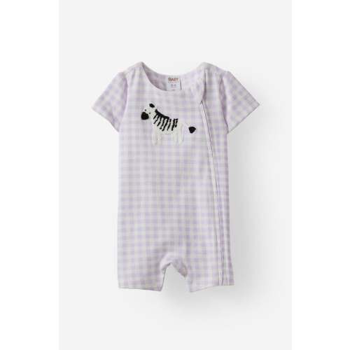 Growie Short Sleeve Zip All In One Romper