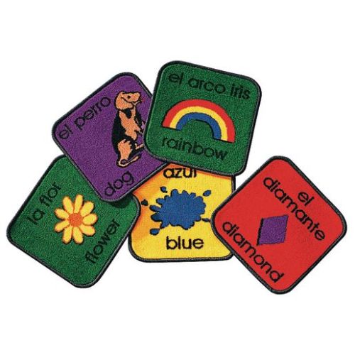 Bilingual 12" Squares - Set of 18 Kids Value PLUS Carpets