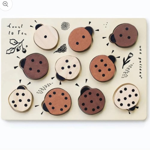 Wooden Tray Puzzle- Count to 10 Ladybugs