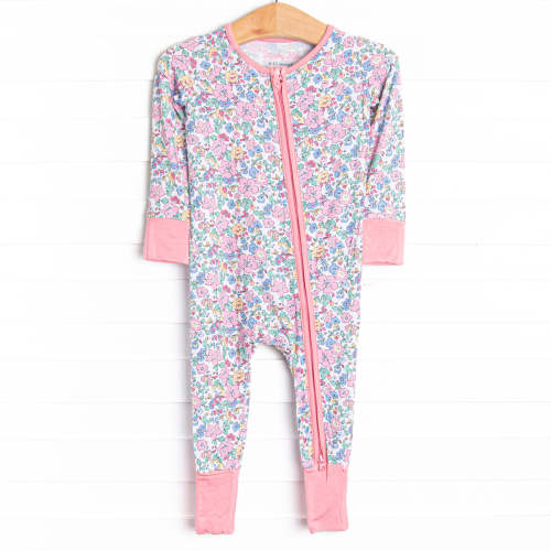By the Bay Blooms Bamboo Zippy Pajama, Pink – Stitchy Fish