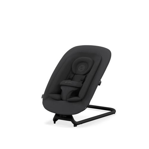 Cybex Lemo Self-Bouncing Baby Bouncer for Playing and Relaxing with Adjustable Harness and Breathable Mesh Backrest, Comfort Inlay with Head Hugger, and Stand, Stunning Black