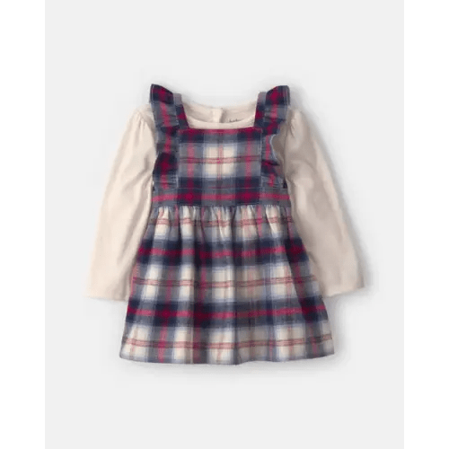 Baby Girl 2-Piece Plaid Flannel Long-Sleeve Dress Set - OshKosh B'gosh | Carter's