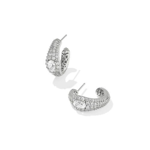 Bella Silver Hoop Earrings
