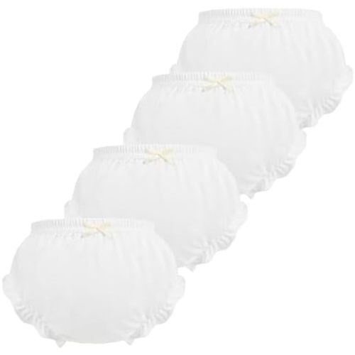 4 Pcs Baby Bloomers for Toddler Girls Newborn Diaper Covers for Girls Cotton Briefs Shorts Underwear
