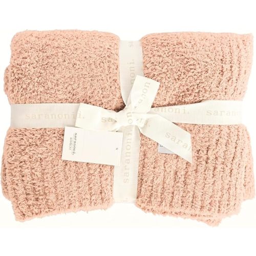 Saranoni Bamboni Baby Blanket | Luxury Plush Super Soft Blanket | Breathable Comfy Blankets for Kids and Teens | Peach - 40" x 60"