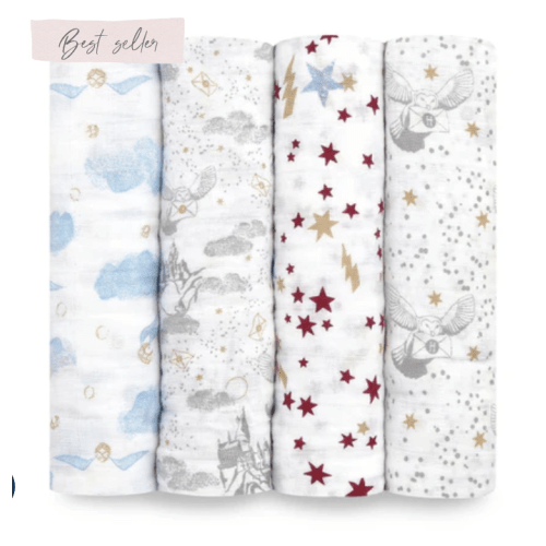 Harry Potter Cotton Swaddle 4pk | aden + anais