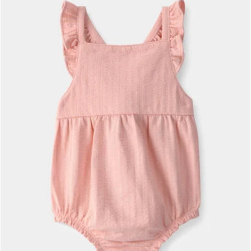 Baby Girl Sleeveless Bubble Romper - Pink | Carter's