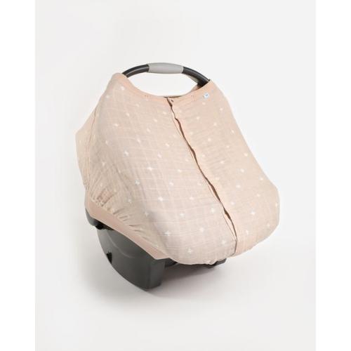 Cotton Muslin Car Seat Canopy - Taupe Cross
– Little Unicorn USA