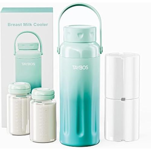 Breast Milk Cooler for Working Moms, 360° Ring, Stainless Steel, 22oz