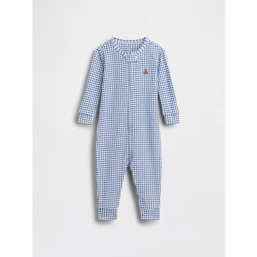 ORGANIC COTTON ONE PIECE NAVY GINHAM