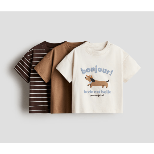 3-PACK COTTON BABY T-SHIRTS