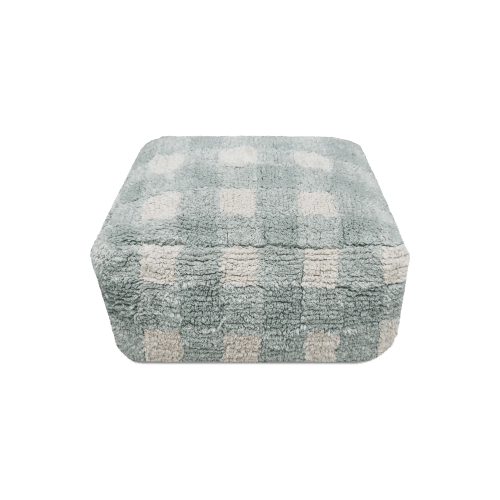 POUF VICHY BLUE SAGE