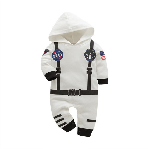 Afdoent Baby Boy Rompers Infant Girls Boys Cute Astronaut Long Sleeve Pullover Romper Newborn Sweatshirt Bodysuits Romper Fashionable