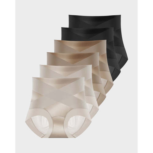 High-Waist Cross Compression Shaping Panties – SheCurve