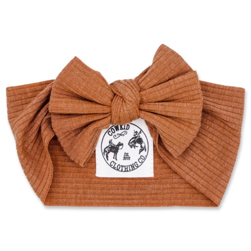 Rust Ribbed Head Wrap