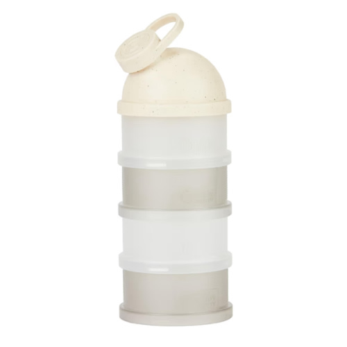 Babymoov Babydose Formula Dispenser On-the-Go, BPA-Free Baby Formula and Snack Container, Travel Essential, 4 Airtight Compartments, XL Capacity, Ergonomic, Dishwasher-Safe, Made in France, Beige