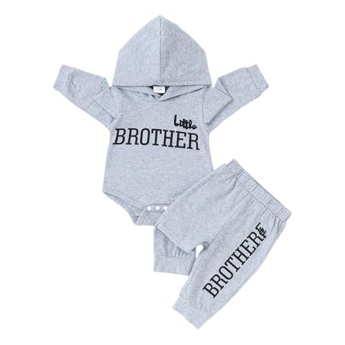 KIMI BEAR Baby Boy Clothes Newborn Boy Outfits Infant Letter Print Long Sleeve Romper Hoodies Pants Fall Winter Outfits