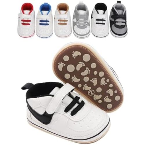 Infant Boy Girl Shoes Non-Slip Baby Walking High Top Basketball Sneakers