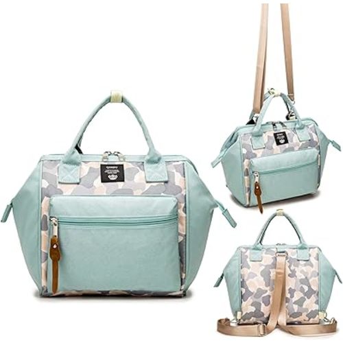 Beaulyn Small Diaper Bag Backpack, Mini Diaper Tote & Portable Crossbody Backpack with Insulated Pocket