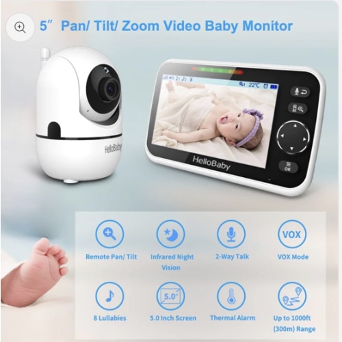 HelloBaby HB6550Pro Video Baby Monitor