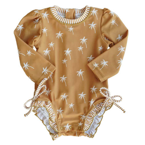 Long Sleeve Rash Guard With Ruffle Bottom | Best Sellers