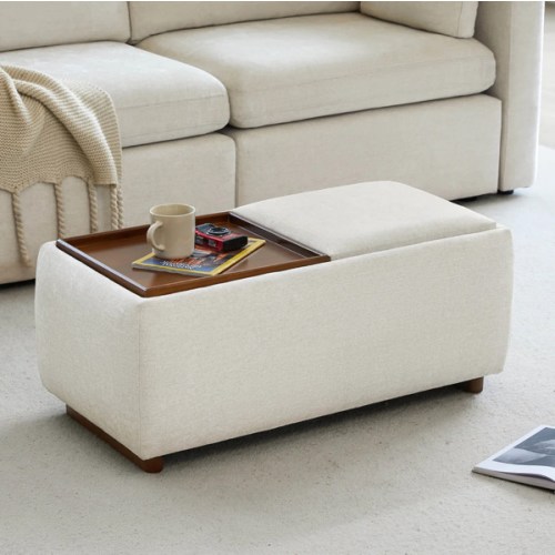 Vault Rectangle Storage Flip Ottoman