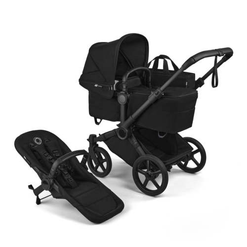 Bugaboo Donkey 6 Single to Double Stroller  - Black/Heritage Black-Heritage Black