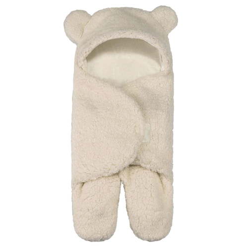 Joau Newborn Baby Girls Boys Cute Bear Fleece Footie Bunting Snowsuit Toddler Infant Hooded Plush Footed Jumpsuit Romper Winter Fall Warm Coat Outfits 0-6Months