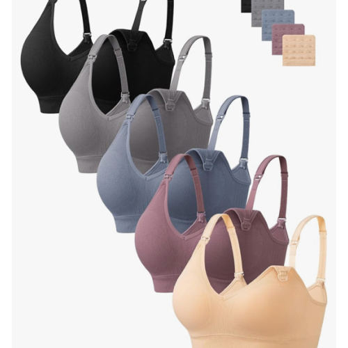 HBselect Nursing Bras for Breastfeeding 5Pack Women Maternity Bras