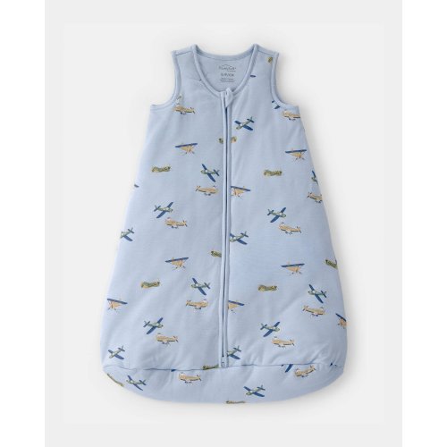 Baby Boy Plane 2-Way Zip PurelySoft Wearable Blanket - Blue