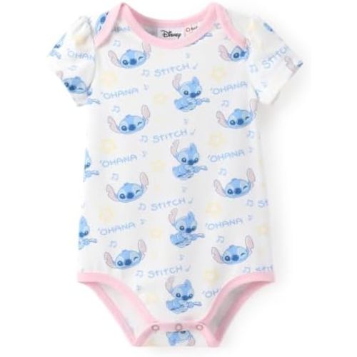 Disney Stitch Marvel Spiderman Winnie the Pooh Baby Boy Clothes Snap Bodysuit for Newborn to Infant