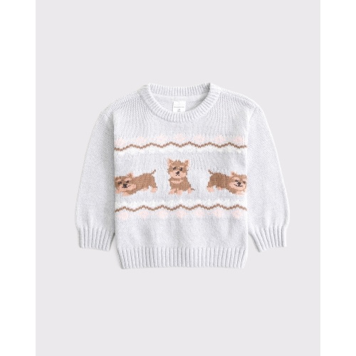 baby puppy graphic crew sweater