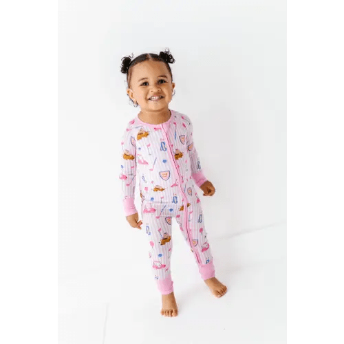 Convertible Footies - Caddie Crew Pink