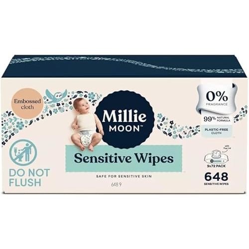 Millie Moon Sensitive Wipes Count-648 (1BOX)