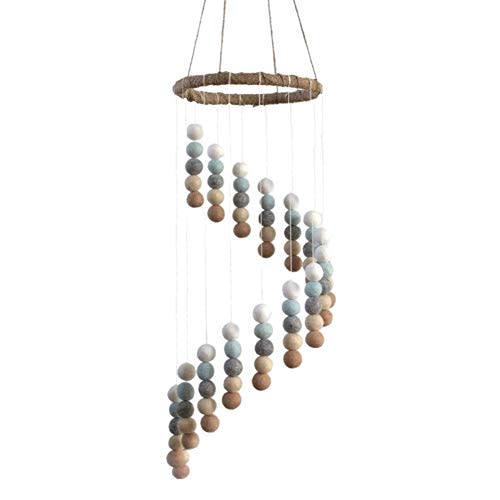 Spiral Felt Ball Nursery Mobile- Handmade- Matthew and Mae- 100% Wool – Matthew + Mae