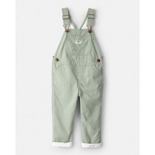 Toddler Butterfly-Lined Canvas Overalls - Green - OshKosh B'gosh | Carter's