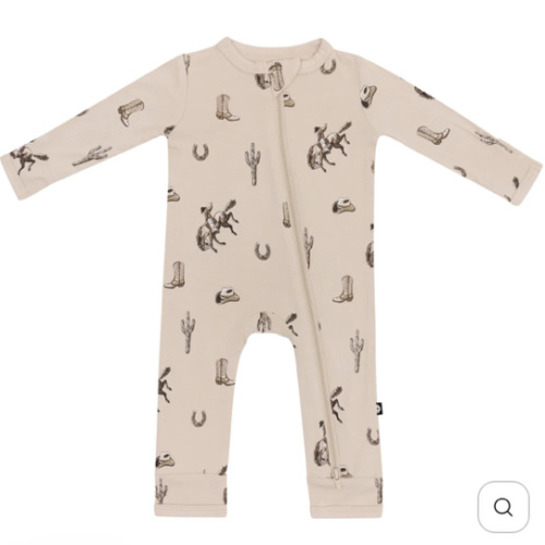 Zippered Romper in Classic Cowboy