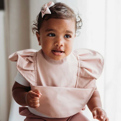 Nude Frill Snuggle Bib