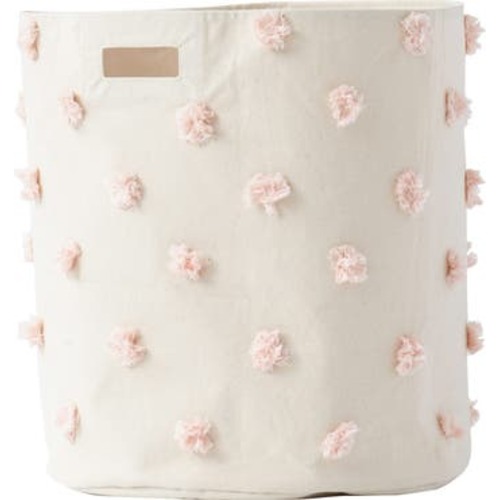 Pompom Canvas Hamper