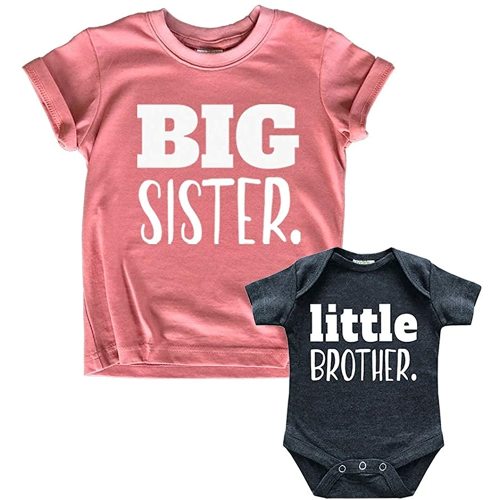 Unordinary Toddler big sister little brother outfit matching shirts sets baby newborn outfits shirt