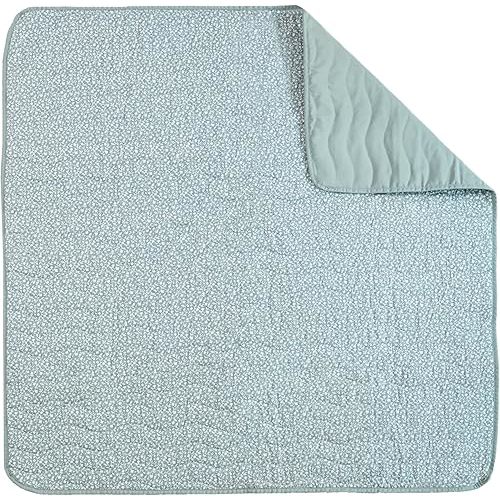 Toddlekind Portable Baby Mat, Organic Cotton 47" x 47, Portable, playpen mat, Travel, Indoor/Outdoor mat, for Babies/Toddlers, 0m+ (Sage)